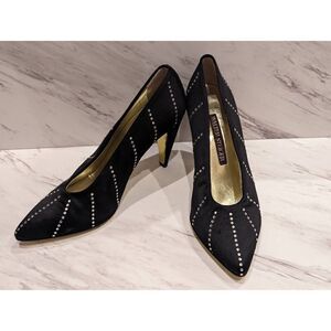 Walter Steiger Women's 8.5B Rhinestone Embellished Black 3.5" Heel Pump